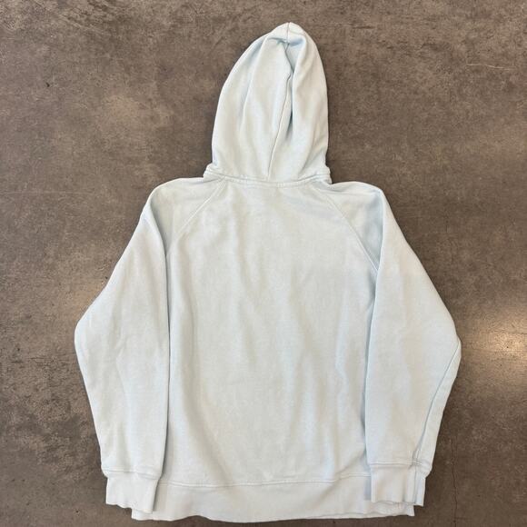 Vintage Y2K The North Face Baby Blue Hoodie Pullover Sweatshirt Women's L - Picture 2 of 5